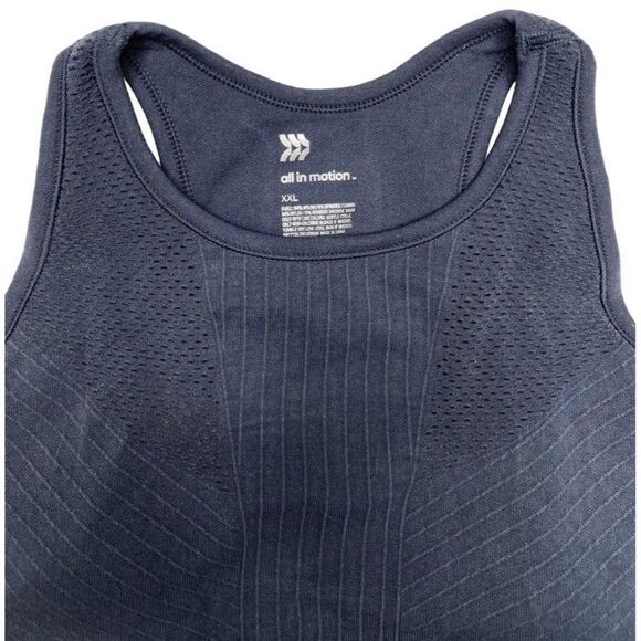All In Motion Active Sports Bra Women's XXL 2XL Gray Wicking Racerback Stretch - Picture 8 of 15